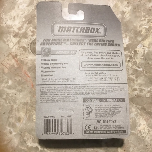 Matchbox GOLF CART with black golf bags and silver clubs - Picture 4 of 6